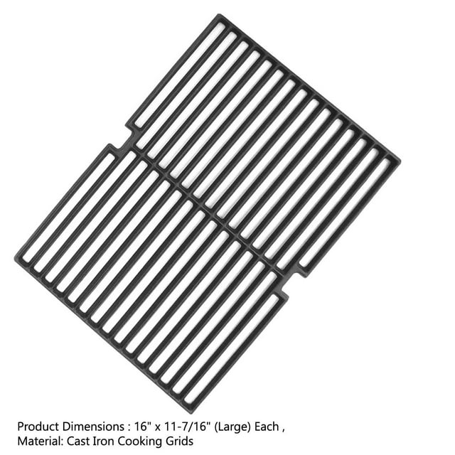 Replacement Cast Cooking Grates For BBQTEK SSS3416TB, SSS3416TC, Four Seasons FSSHGLP, SSS3416TCS, SSS3416TCSN Gas Models - Single Grate