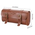 thumbnail image 3 of PU Bike Handlebar Tool Bag Barrel Shape Waterproof Roll Bag Side Luggage, 3 of 15