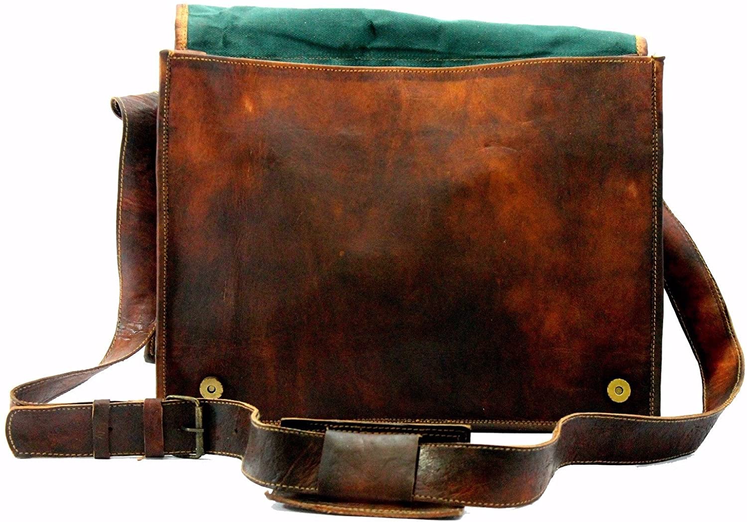 vintage leather messenger bag mens