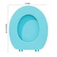 thumbnail image 3 of Asiento de Inodoro Alargado de Vinilo Acolchado con Espuma Cómoda - Funda, Azul MNFD, 3 of 6