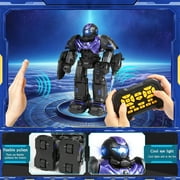 JBeeCtrl RC Robot Toys for Kids Age 5 to 7 Gesture Sensing Smart Robot with Talking, Singing, Dancing, Interactive Touch Sensor Boys Toys 8 to 11 Christmas Birthday Gifts for Boys(Purple)