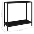 thumbnail image 4 of vidaXL Console Table Black 80x35x75 cm Tempered Glass, 4 of 4