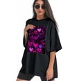 thumbnail image 3 of Plus Size Shirt for Women Oversized Black Tops for Women Short Sleeves Shirt for Women Love T Shirt Crewneck Shirt for Women M, 3 of 5