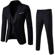 dtydtpe blazer for men men's suit slim 3-piece suit r business wedding party jacket vest & pants jackets for men