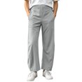 thumbnail image 2 of Nugftut Pants for Boys Elastic Waist Casual Loose Fit Long Pants with Pockets for Daily Outdoor Wear Sizes 13-14, 2 of 9
