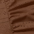 thumbnail image 6 of ClodeEU Women's Plus Size Crochet Lace Round Neck Top,Asymmetric Hem Long/3/4 Sleeve Blouse Coffee,Womens Plus XXL, 6 of 7