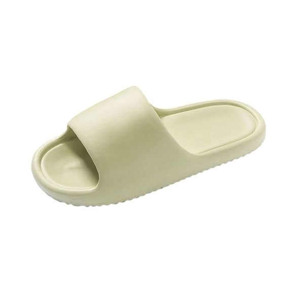 FRSASU Plain Cloud Slide Sandals for Women Lightweight Comfy Pillow Slippers Soft Summer Beach Shoes with Low Arch Support Green-A