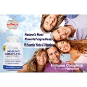 Immune Support Supplement, Immuno Complete is 15 Powerful Ingredients Vitamin C, D, Zinc, Magnesium, Elderberry Plus 10 More