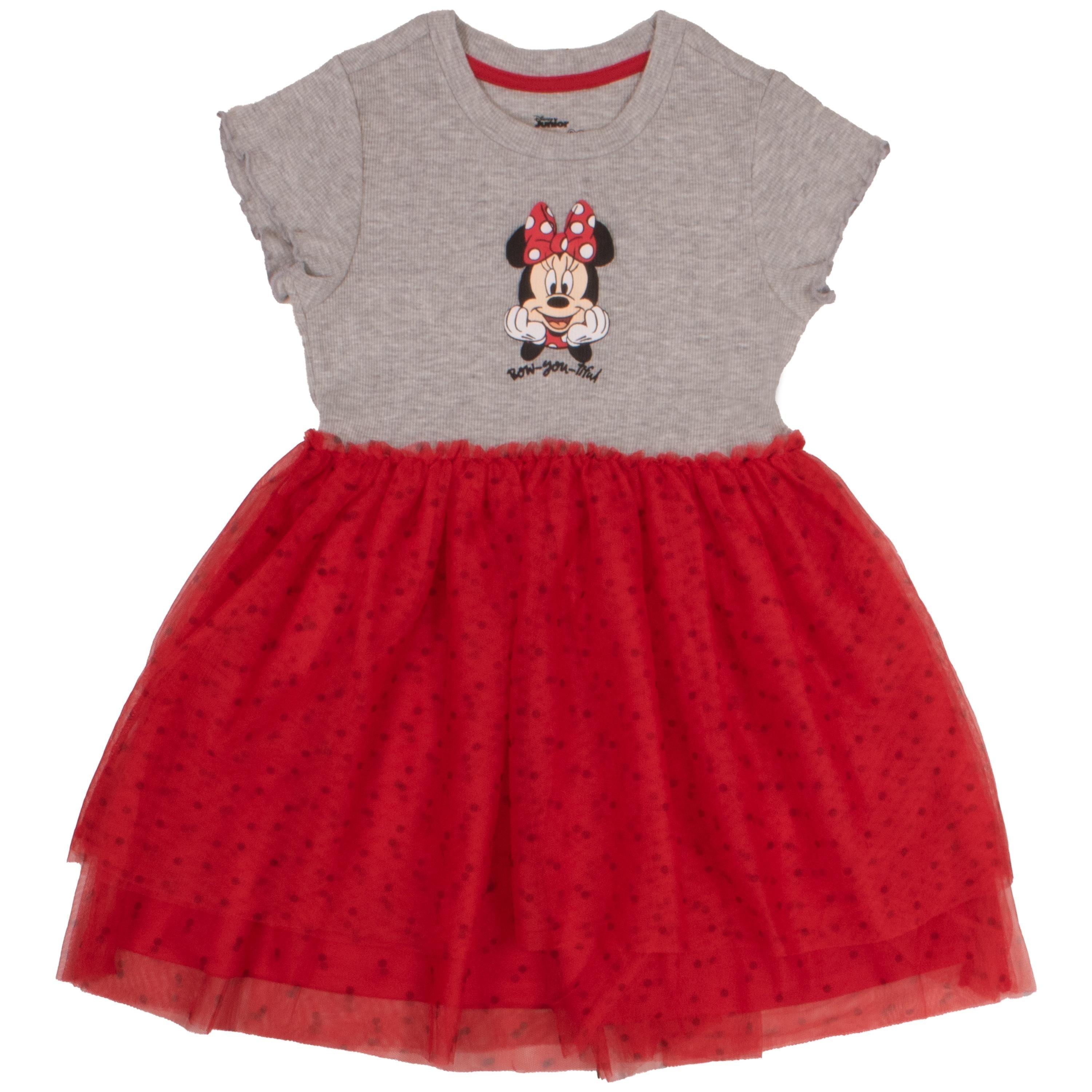 Disney Girls Red Minnie Mouse Dress- Minnie Mouse Tulle Tutu Dress- Sizes  4-16 - Walmart.com