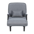 thumbnail image 1 of TidBay Canapé-Lit 3 en 1, Housse avec Fermeture Éclair, Fauteuil-Lit Convertible avec Dossier Réglable, Chaise-Lit Dépliable pour Appartement, Chambre, Bureau, Gris, 1 of 8
