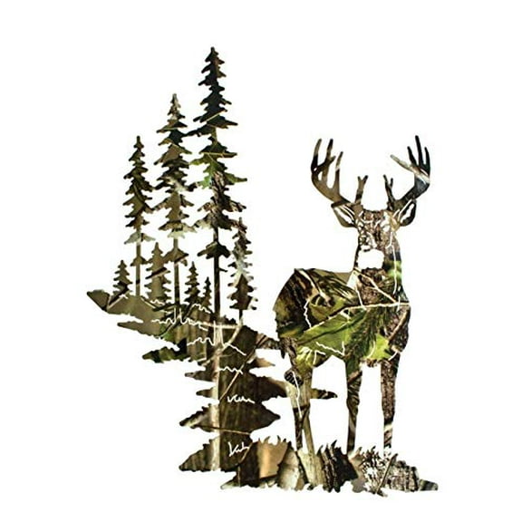 Camo Deer Birthday Party Edible 1/4 Sheet Image Frosting Cake Topper