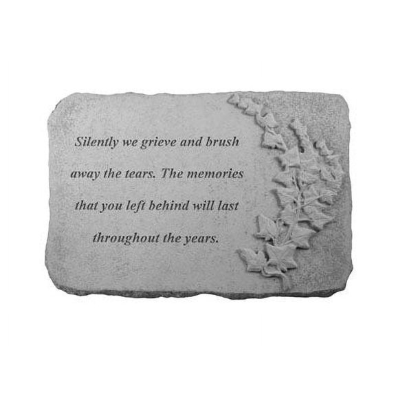 Silently we grieve… w/ivy Memorial Garden Stone Décor