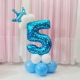 thumbnail image 3 of Globos de látex con números del 0 al 9 para cumpleaños, aniversarios de boda o fiestas. Número 5, 3 of 4