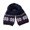 Navy, variant on AWZXDE Winter Warm Knitted Festive Snowflake Pattern Lined Thermal Ear Hat Soft Yarn Style Scarf Navy