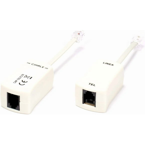 2 Wire, 1 Line DSL Filter - for Removing Noise and Other Problems from DSL Related Phone Lines - 2 Pack