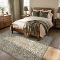 thumbnail image 3 of Lahome Washable 5'x7' Area Rug, Beige Vintage Floral Rugs for Living Room, Non-Slip Soft Low Pile Botanical Carpet with Birds for Bedroom Dining Room Office Decor, Neutral Beige, 3 of 12