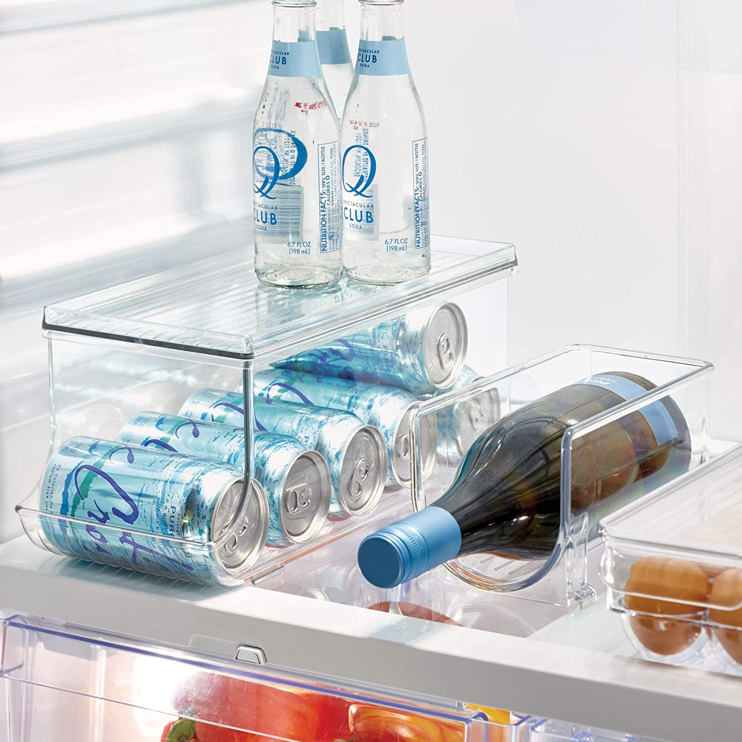 beverage Holder for Kitchen for sale online InterDesign Refrigerator Soda Can Organizer 