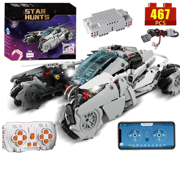 Bloques de construcción de coche de carreras con Control remoto, juguete con Control remoto para armar coche de carreras de ladrillos, serie 4WD MOC STAR, 2023