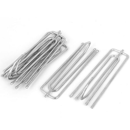 70mm Long 4 Prong Metal Pinch Pleat Curtain Hooks Silver Blue 5pcs