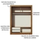 thumbnail image 5 of Ropero Closet Madesa Dallas 2 Puertas Corredizas con Espejo 2 Cajones MB, 5 of 5