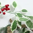 thumbnail image 4 of Red Berry Christmas Garland with Green Holly Leaves Pinecones,Wired Artificial Xmas Greenery Garland for Fireplace Mantle Stairs Table Decor,Winter Holiday Wedding Party Indoor Home Decoration, 4 of 4