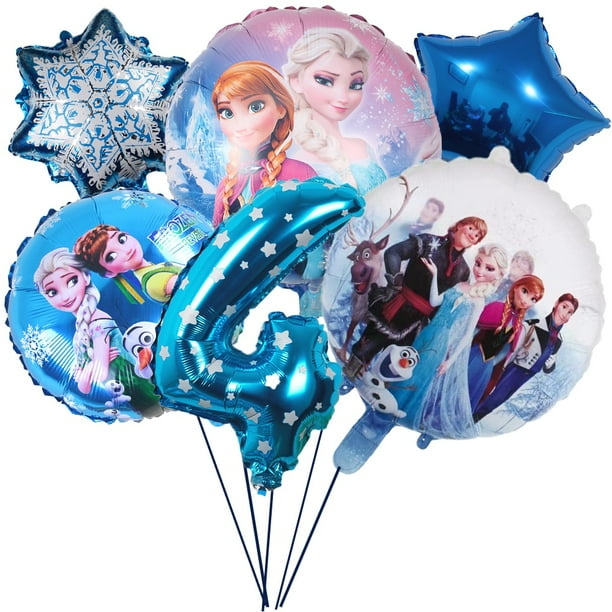 Disney Frozen Princess Elsa 1 2 3 5 6 globos de aluminio, decoración de fiesta de cumpleaños, niña Foavr, regalo para niños, suministros para fiestas