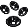 thumbnail image 2 of Black Porcelain Burner Drip Pans (3) 6, 2 of 5