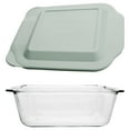 thumbnail image 5 of Pyrex 222-D 2.5Qt Deep Glass Baking Dish and 222-PC 2qt Sage Green Lid (2-Pack), 5 of 5