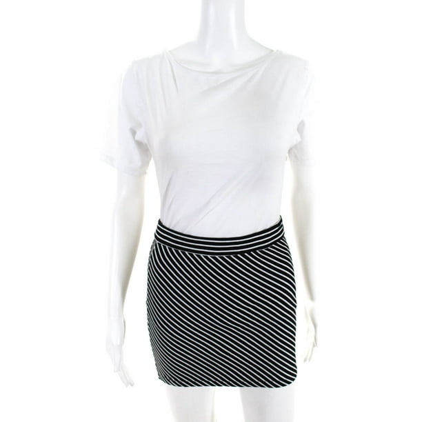 Bone mini skirts xs Pre Owned Rag Bone Jean Womens Low Rise Pull On Striped Mini Skirt Multicolor Size Xs Walmart Com Walmart Com