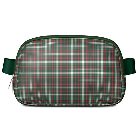 Buffalo Plaid Fanny Pack – Waterproof Adjustable Waist Bag with Classic Red & Black Checkered Pattern, Rustic & Timeless for Outdoor Adventures