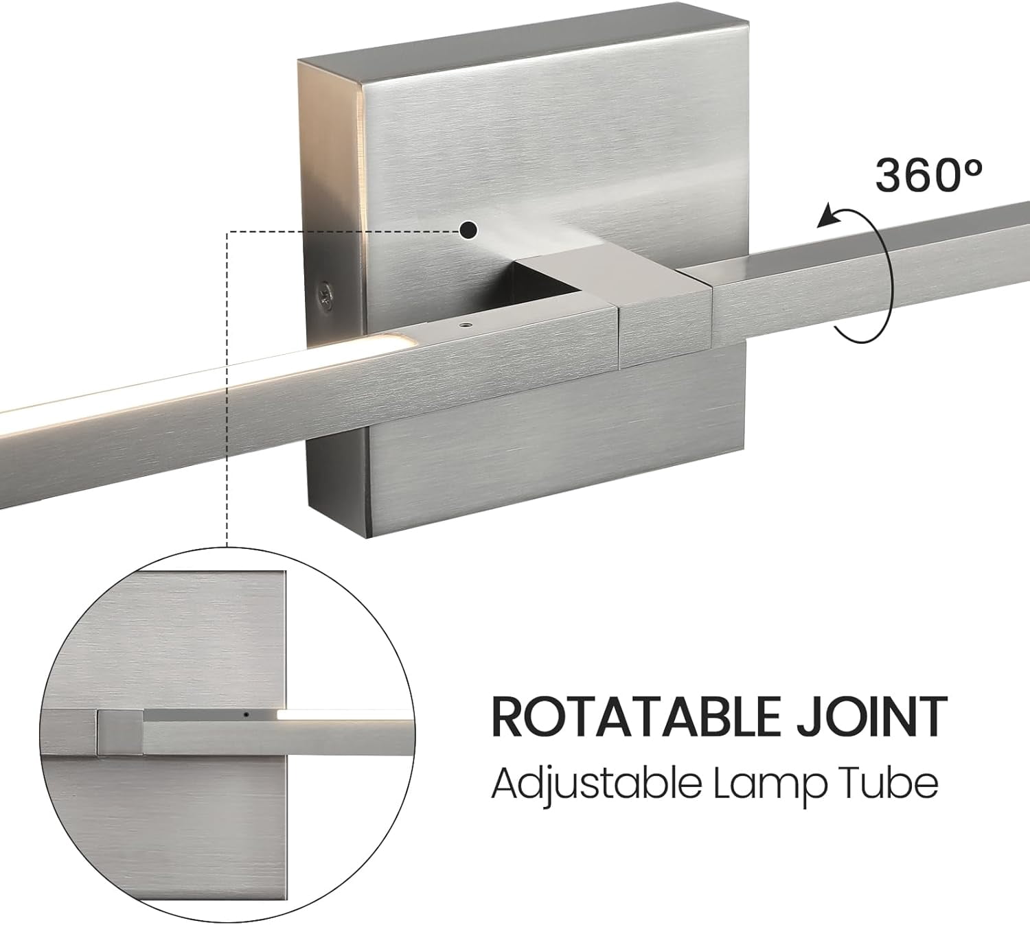 Bathroom Vanity Light Fixtures - 30 Inch Brushed Nickel Bathroom Lights Over Mirror 18W LED Vanity Light Bar 3500K Modern Wall Sconce Lighting for Mural | Bathroom Lights Over Mirror, Dimmable
