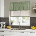 thumbnail image 5 of 2 Pack Valances for Windows, Sage Green Floral Window Valances for Living Room/Bedroom/Bathroom, Spring Flowers Light Filtering Kitchen Curtain Valance Window Treatment 54"W x18" L, 5 of 9