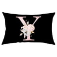 thumbnail image 1 of Fiudx Funda de Almohada Floral, Elegante Diseño Del Alfabeto Inglés, Suave Poliéster Color Melocotón, Ideal para Sofá Cama, Sillón, Aspecto Acogedor y Moderno, Tamaño 50 X 30 Cm, Ideal Como Regalo., 1 of 2