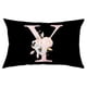 thumbnail image 1 of Xihbxyly Funda de Almohada Floral, Elegante Diseño Del Alfabeto Inglés, Suave Poliéster Color Melocotón, Ideal para Sofá Cama, Sillón, Aspecto Acogedor y Moderno, Tamaño 50 X 30 Cm, Ideal Como Regalo, 1 of 2