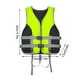 thumbnail image 2 of Life Jacket for Adult Outdoor Water Sports, Life Vest Adjustable Buckle, Life Jacket with Reflective Strips for Adults Children, Swim Vest for Kayaking Swimming Aid Green/S, 2 of 9