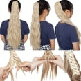 thumbnail image 5 of SEGO Long Fishtail Braid Ponytail Clip in Hair Extensions as Human Claw Jaw Braiding Ponytail Hairpiece, 5 of 6