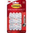thumbnail image 2 of Command Easy Installation Mini Hooks with Strips, Plastic White, 0.50"W (6 Pack), 2 of 2