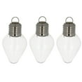 thumbnail image 2 of Set of 3 Clear Plastic Light Bulb Christmas Ornaments DIY Craft 4 Inches, 2 of 2