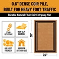 thumbnail image 3 of Ottomanson Coir Welcome Mat, Non-Slip Outdoor Doormat, Weather-Resistant, 24" x 36", 3 of 7
