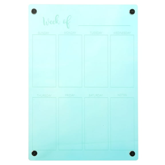 TEHAUX Daily Planner Board Acrylic Multi-Colored Magnetic Dry Erase Calendar for Home Office School Use