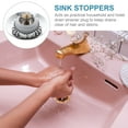 thumbnail image 2 of MLINS Copper Bathtub Drain Stopper with Hair Catcher for Bathroom Use Silver Color Fits Most Tubs 1.5 Inch Diameter, 2 of 8