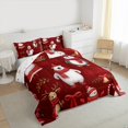 thumbnail image 3 of Feelyou Merry Christmas Child Full Size Comforter Sets, Reindeer Polar Bear Bedding Comforter Set, Kawaii Santa Claus Reversible Bedding Sets, Microfiber Bedroom Decor, 3-Piece, 3 of 8