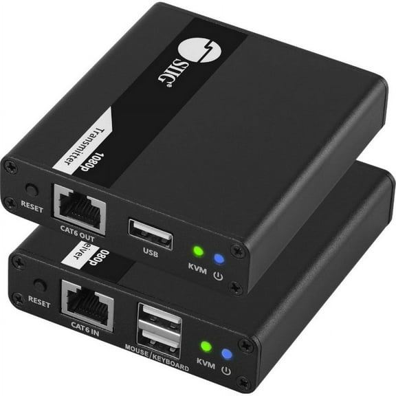 SIIG 1080p HDMI USB KVM Over Cat6 Extender, 70m