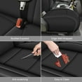 thumbnail image 6 of IKABEVEM Custom Fit Seat Covers for Jeep Wrangler JK 2011-2012 2-Door Waterproof Leather Car Seats Cover Full Set（Black）, 6 of 7