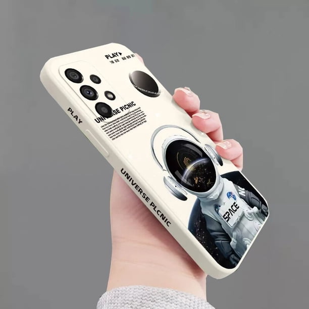 Funda de silicona cuadrada con dibujos de astronautas para Samsung Galaxy, carcasa suave mate para Samsung Galaxy A13, A23, A33, A53, A73, 5G, A32, A52, A52s, A72, A51, A71 qiuyongmign unisex