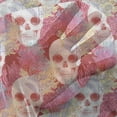 thumbnail image 3 of Coral Tulle Curtains with Rod Pocket, Double Exposured Graphic Mexican Skull Bones and Exotic Creepy Dead with Plants, Sheer Drape for Wedding Party 2 Panels, 7 Sizes, Multicolor, by Ambesonne, 3 of 3