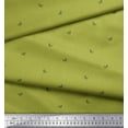 thumbnail image 2 of Soimoi Green Silk Fabric Green Chilli & Stripe Print Sewing Fabric Yard 42 Inch Wide, 2 of 3