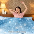 thumbnail image 7 of Yspwyqan Blue Winter Snowman King Size Comforter Set, Soft Fluffy 3 Piece Bedding Set for Christmas Holiday Bedroom, Includes 1 Comforter and 2 Matching Pillow Shams, 7 of 7