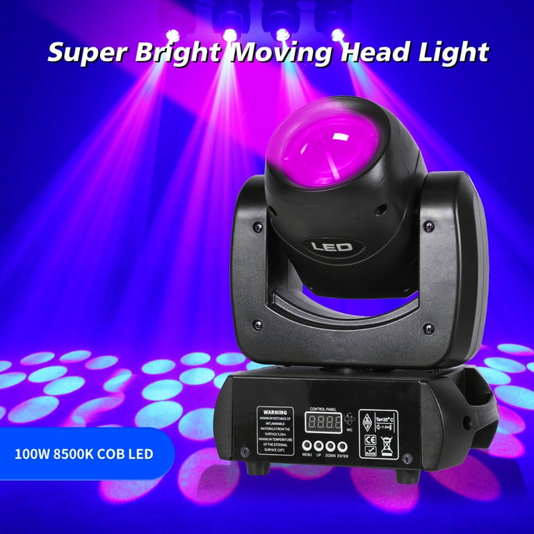 JAJALUYA COB LED Moving Head Stage Light, 4 Pack with Flight