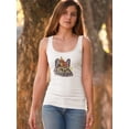 thumbnail image 2 of French Bulldog With A Party Hat Tank Women -Image by Shutterstock, Female Medium, 2 of 4